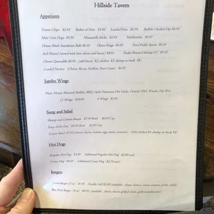 Front menu