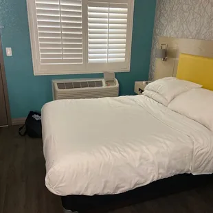 The bed was nicely made , this is a picture of the next day