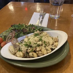 Special: Parmesan Chicken Gnocchi and mixed green salad