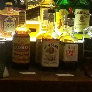 You can't really see it, but every bottle of booze has a price (per pour) on it...  No foolin anyone here!