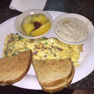 Southern omelette sauce on side