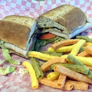 Turkey Club Melt with Veggie Straws