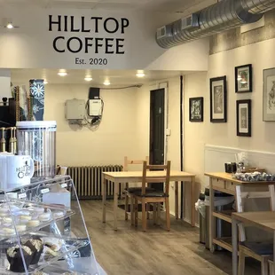 the interior of a coffee shop