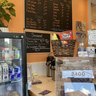 a counter with a variety of items