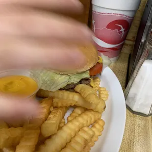 Fries and a hand