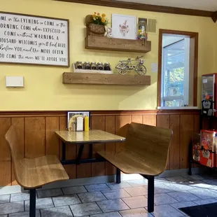 Charming decor in a clean and appealing setting.