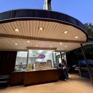 Walk up window takes a person back in time.