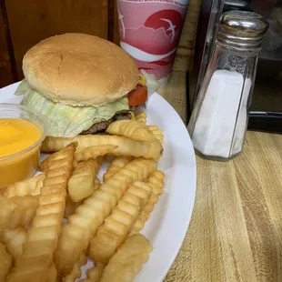 Double cheeseburger and fries