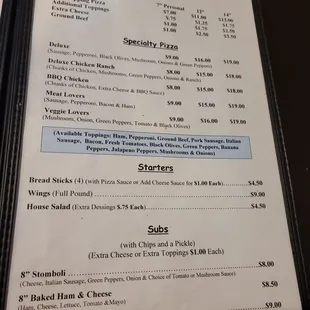 Menu 01/23/2021