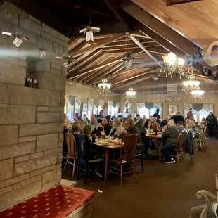 Looking into restaurant from hostess stand.
