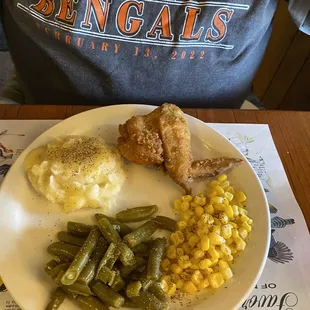 Fried chicken literally fell off the bone!