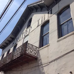Sign on building