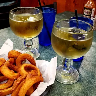 Beer and onion rings
