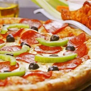 pizza, food