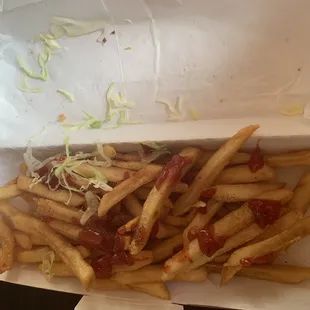 Fries were cold and just sad. Barely ate them.
