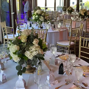 Vintage Hollywood wedding reception - exactly as I have dreamed of. The packages for plated dinner service includes Chiavari chairs &amp; more.