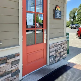 the front door of the restaurant