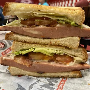 a sandwich on a wrapper