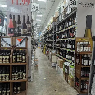 a wine store aisle