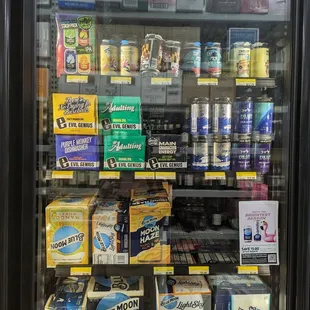 a refrigerator full of beer