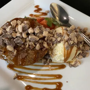 a plate of dessert
