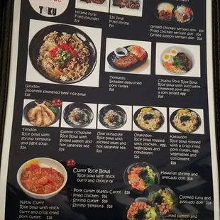 ramen and noodles, menu