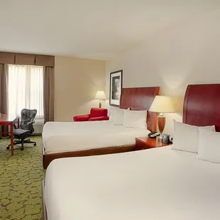 Guest rooms at this Bloomington, IN hotel feature the adjustable Garden Sleep System Bedding.