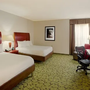 The Queen/Queen Accessible Guest Room is designed with spacious floor plans to provide more comfort for guests with disabilities