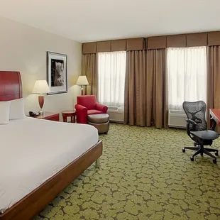 The Accessible King Guest room offers thoughtful amenities including a roll-in shower.