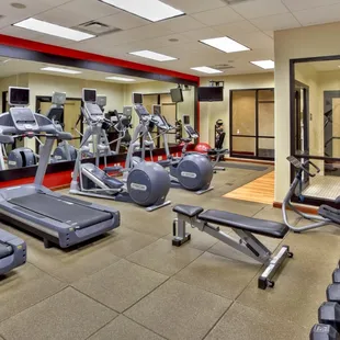 The 24-hour fitness center offers a variety of cardio equipment and free weights to maintain your active lifestyle.