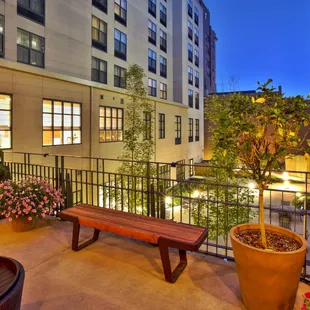 Mingle with friends on our multi-level patio.