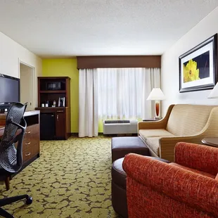 Upgrade to a suite for separate living and sleeping areas and extra space to spread out.