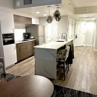 Kitchen from the small living room area