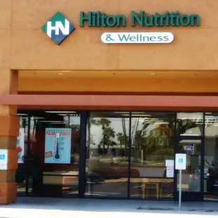 the front of the building