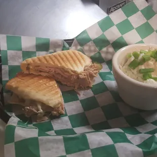 Our Cuban with our house made potato salad