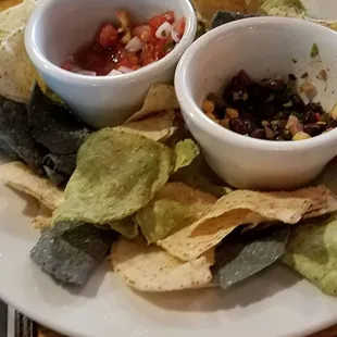 Chips and Salsa...1/2 eaten cause we were too hungry to take picture when it came.