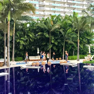Morning Yoga at the Sunset Pool