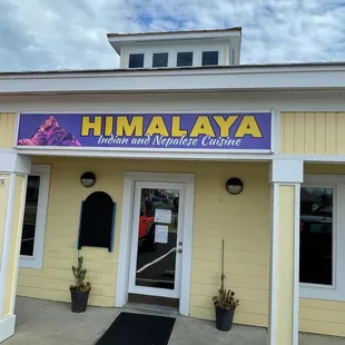 the front of the restaurant