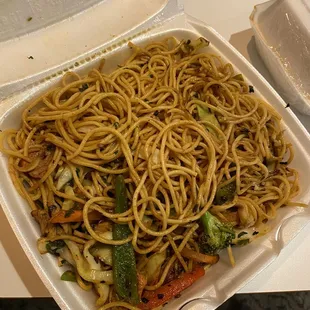 Chow mien lots of noodles!