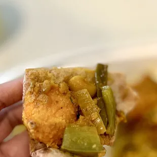 The perfect bite...Malai Kofta on roti