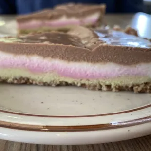 Himalaya Pie layers: Key Lime, Strawberry, Coconut, &amp; Chocolate!