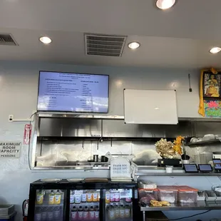 Kitchen and front cashier area