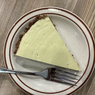 Amazing vegan key lime pie.