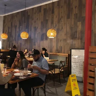 Inside the restaurant