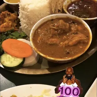 The Chicken Thali here never fails to amaze me