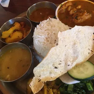 Chicken thali