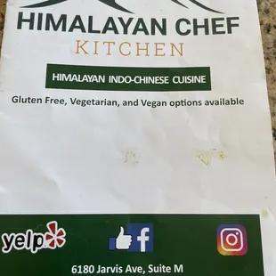 Address for resturant