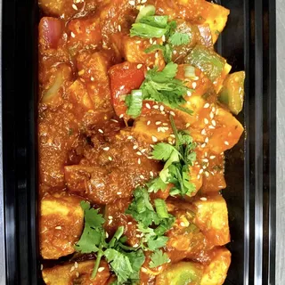 Vegan Tofu Chili Plate