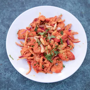 a plate of food on a table