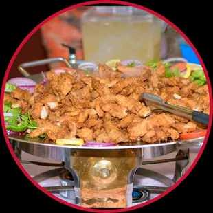 a plate of fried chicken